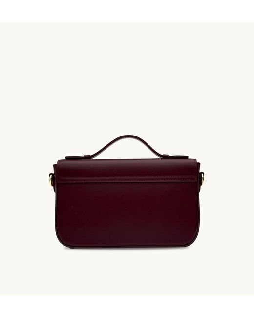 Apatchy London Purple The Flora Burgundy Leather Bag