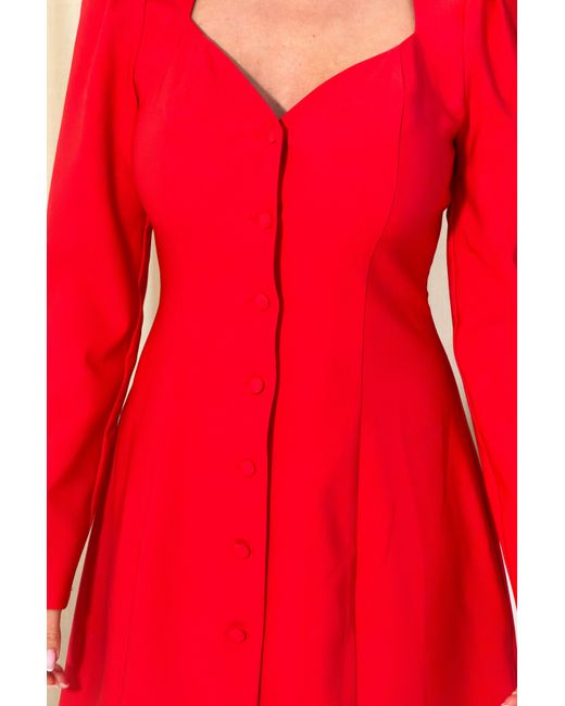 Girl In Mind Petra Tailored Button Up Mini Dress