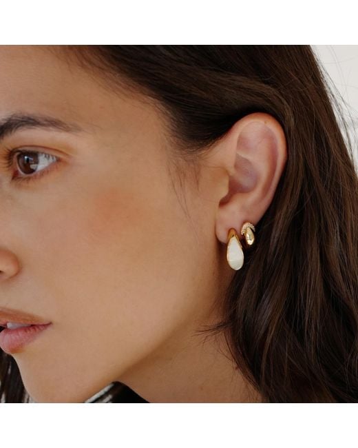 Leeada Jewelry Metallic Bene Mini Hoop