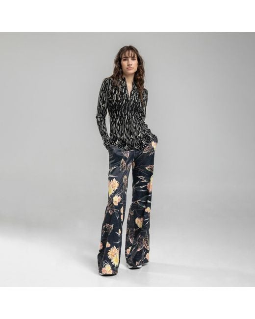 ARTISTA Black Balance Wide Leg Palazzo Pants