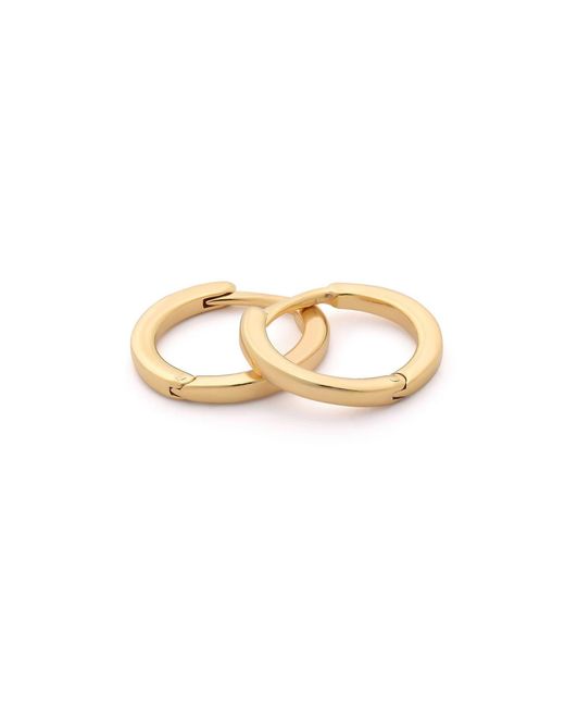 Nellou Jewellery Metallic Nell Hoop Earrings Plated Sterling Medium