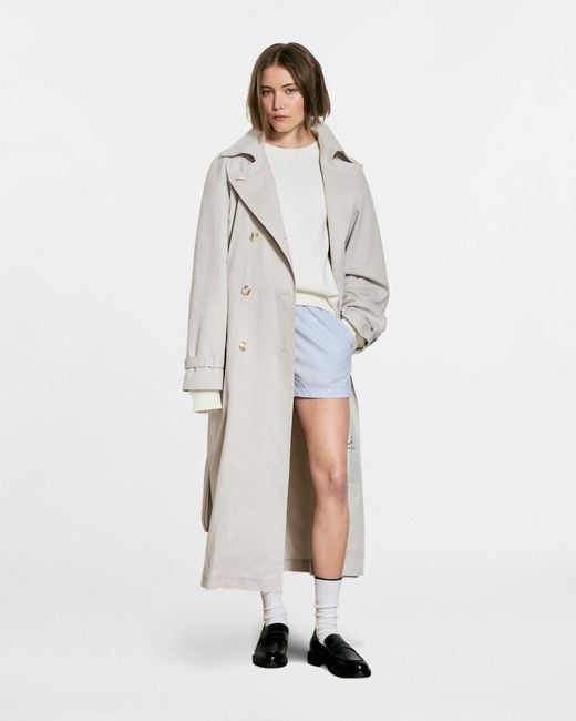 Saint One Co. White Neutrals Idols Trench Coat Sand X Cactus