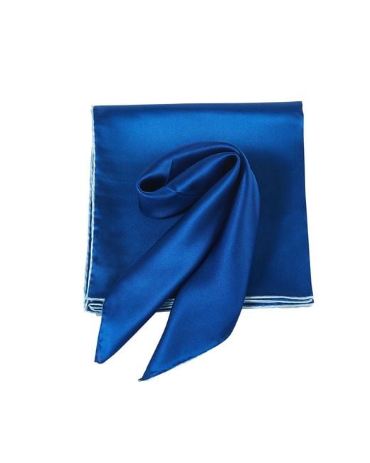 Soft Strokes Silk Blue Pure Silk Scarf Glacier Solid Colour Collection Large