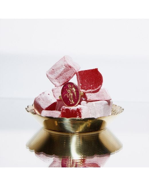 Ece London Red The Angel Of Peace Ring