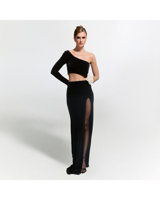Nur Karaata Black Ritz Rose Dress