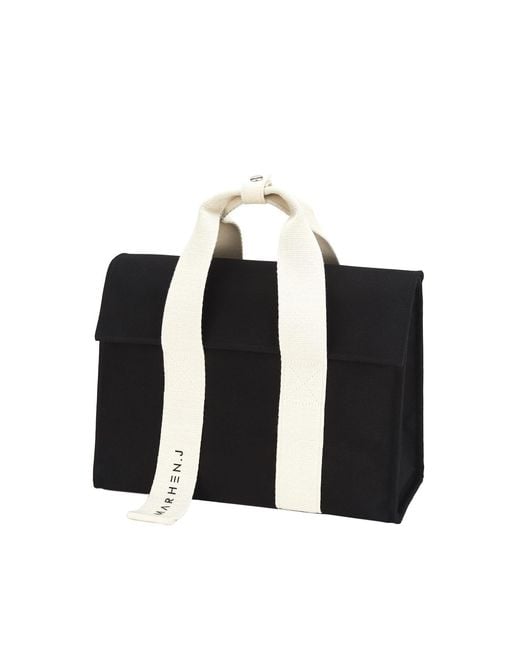 MARHEN.J Black Canvas Tote Bag