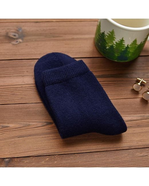Soft Strokes Silk Blue Wool Quarter-Length Socks Set Of Two