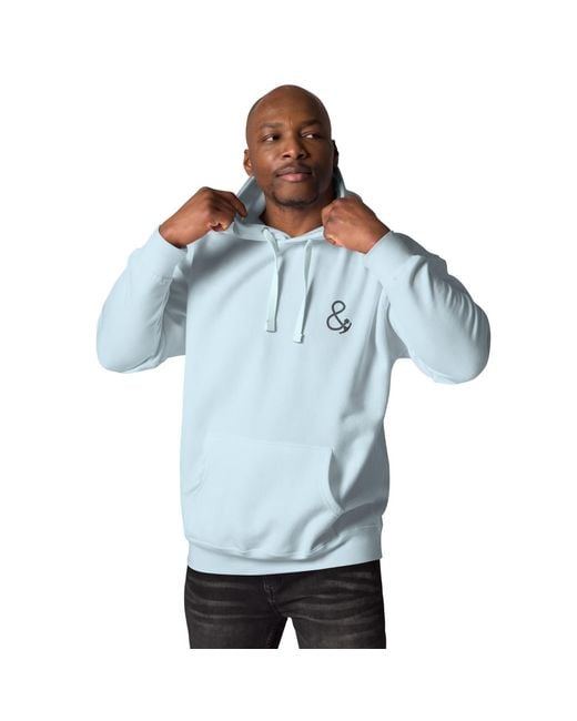 Anchor and Crew Blue Sky Mountain Pine Slow Sundays Running Club Cotton Blend Hoodie for men