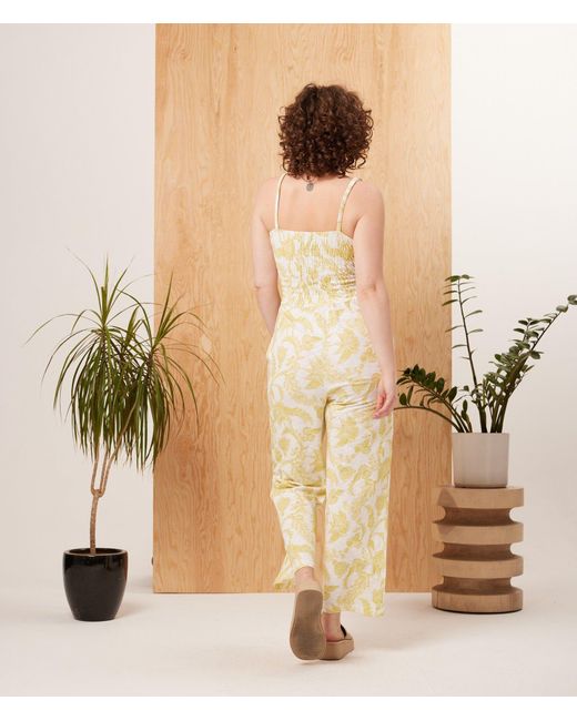 Known Supply Metallic Smocked Jumpsuit