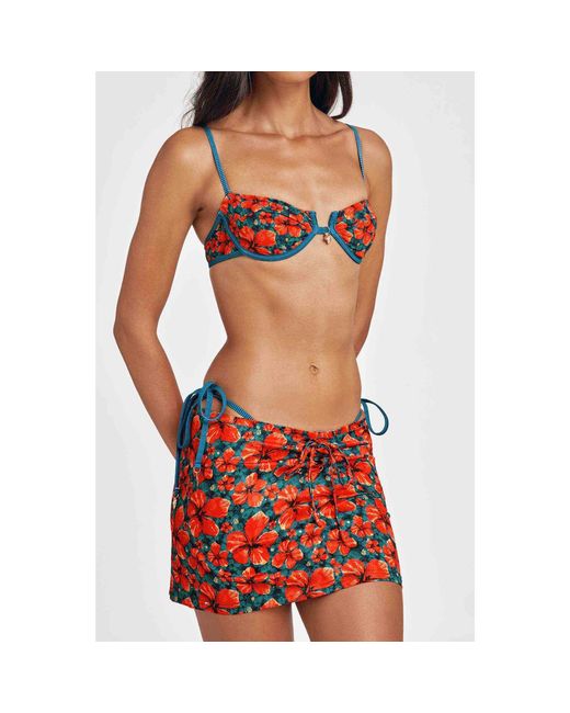 Blackbough Swim Red Paloma Mini Skirt Paradise Blooms