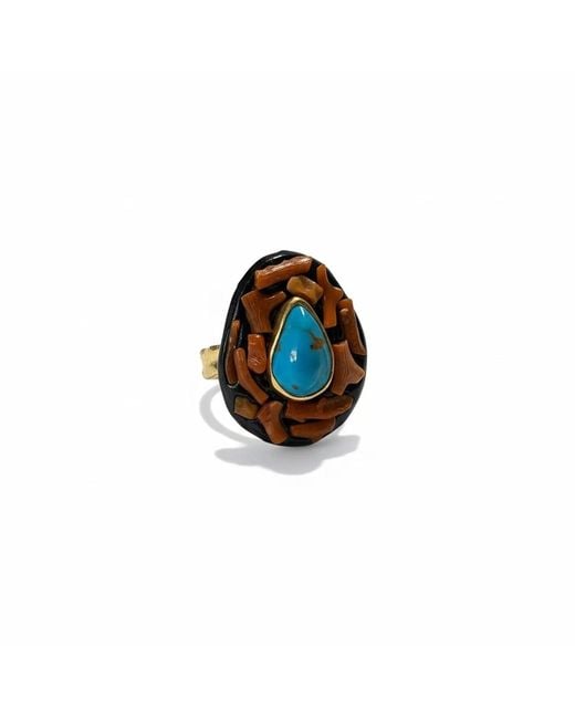 By Virgo Blue Zareen Ring
