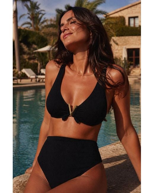 Aqva Swimwear Black Aiguablava Bikini Top