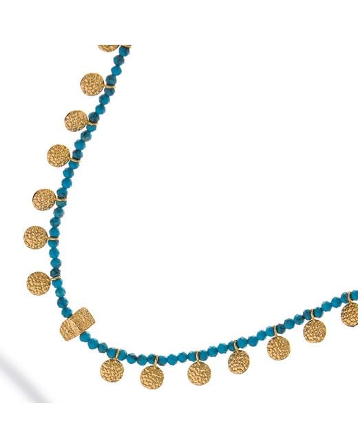 Ebru Jewelry Metallic Bohemian Coin Charm Choker Necklace