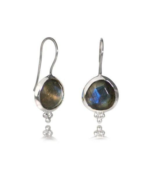 The Jewellery Store London Blue Labradorite 'You Are Loved' Hook Earrings