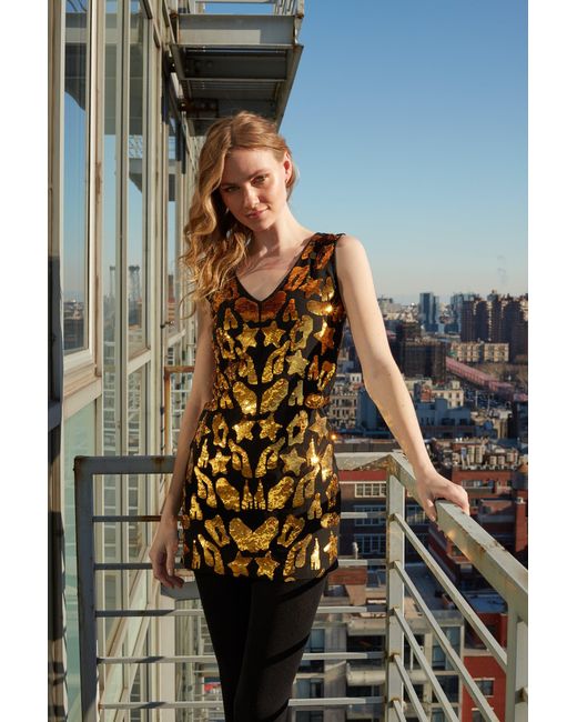 Any Old Iron Metallic Star Leopard Sequin Dress