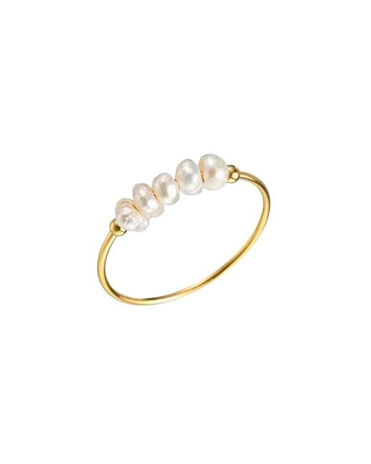 Mickey's Girl Metallic Petite Pearl Waterproof Ring