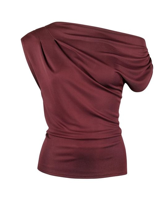 Me & Thee Purple Knuckle Down Claret Drop Shoulder Top