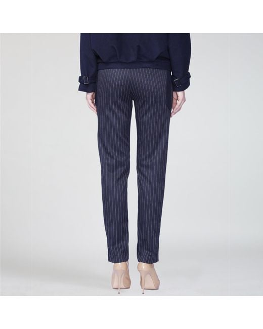 Smart and Joy Blue Stripes Cigarette Pant