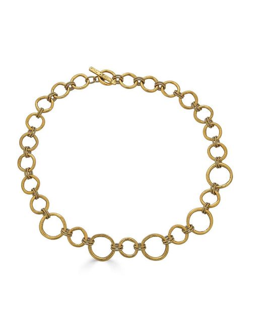 Loni Paul Jewelry Metallic Sculpted Circle Necklace
