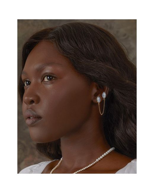 Vintouch Italy Blue Little Lovelies-Plated Sky Cameo Single Earring