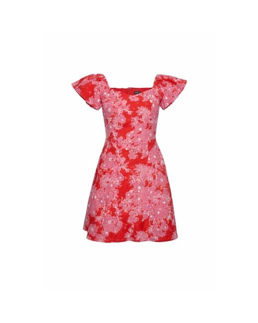 Girl In Mind Red Alex Broiderie Anglais Mini Dress