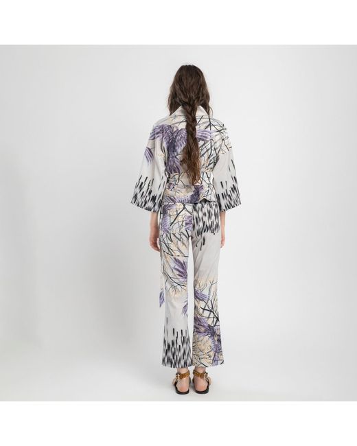 ARTISTA Blue Rizz Cropped Kimono