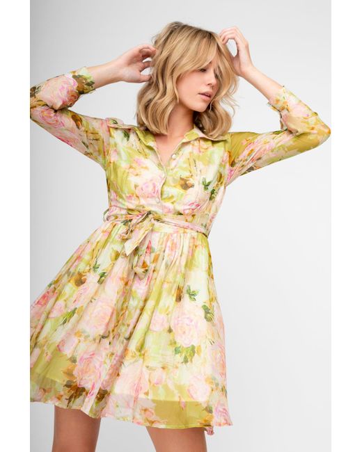 Flora by Alexandria Green Floral Mini Dress