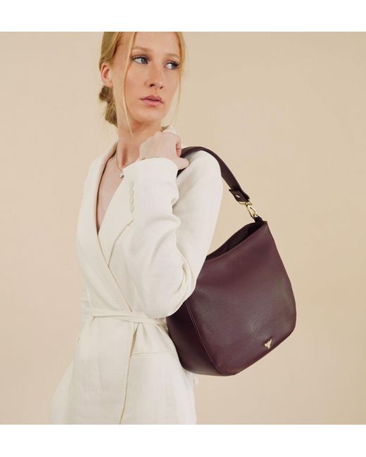 Apatchy London Purple The Rosie Burgundy Leather Bag