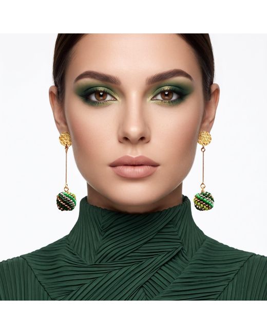 Iliana Arrazola Metallic Magic Ball Earrings