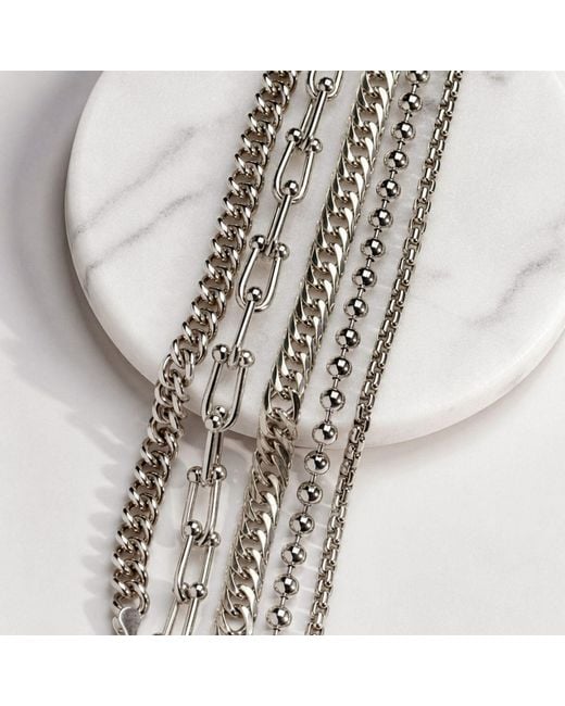 Belinda Jewelz Metallic Beaded Paperclip Bracelet for men