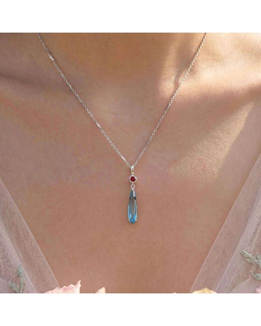 Azura Jewelry New York Blue Howl's Moving Castle Necklace Vermeil