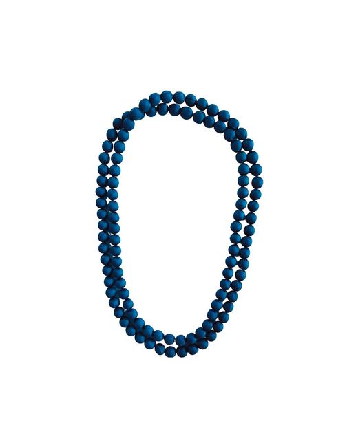 Heritagemoda Blue Handcrafted Silk Statement Necklace