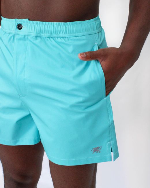 Lords of Harlech Blue Quack Swim Short for men
