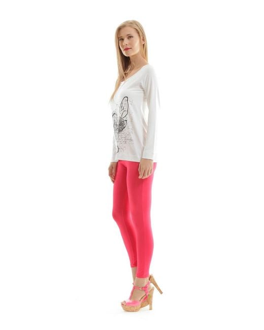 Conquista White Long Sleeved Print Top