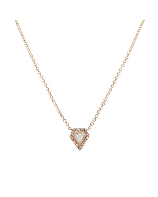 KAMARIA Metallic Rose Cut Diamond Kite Necklace