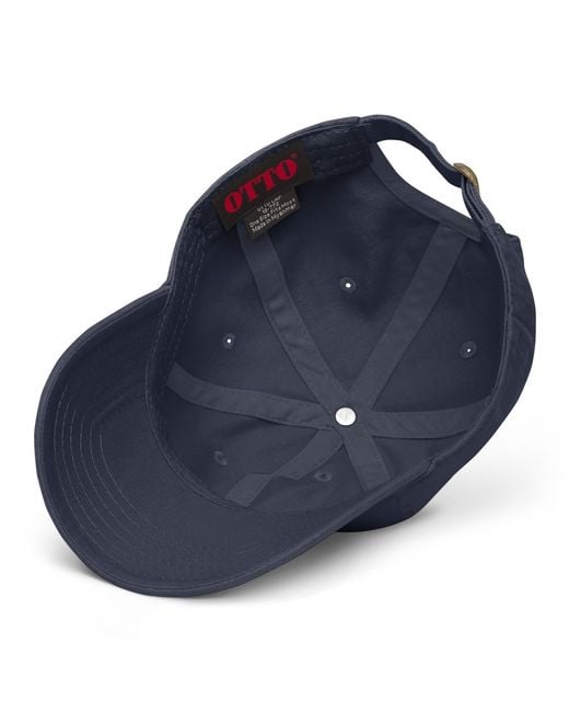 Anchor and Crew Blue Gustatory Coffee First Think Later. Cotton Embroidered Cap