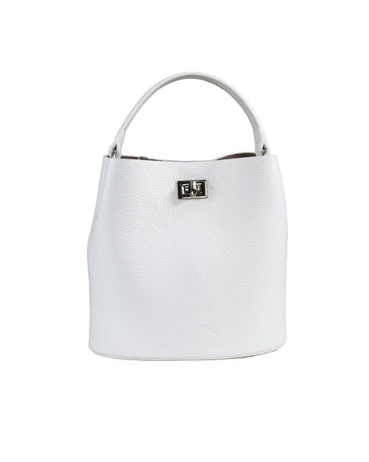 Hamel Atelier White Riva Leather Crossbody Bag