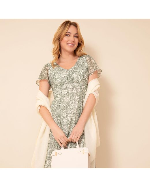 Alie Street London Green Neutrals Miranda Dress Botanical