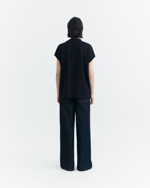 Thinking Mu Black Embroidered Mandarinas Volta T-Shirt