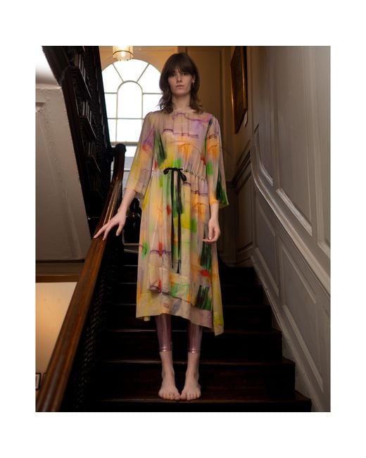 Klements Yellow Solstice Silk Dress