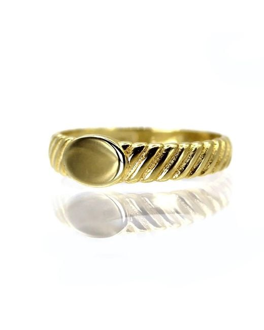 VicStoneNYC Fine Jewelry Metallic Rope Signet Ring