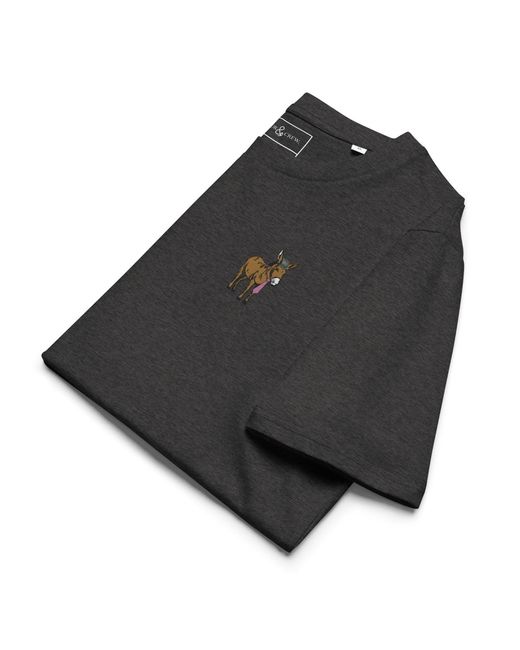 Anchor and Crew Black Heather Smart Ass Actual Life Organic Cotton Embroidered T-Shirt
