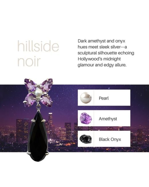 Bounkit Black Los Angeles Earrings Push Back