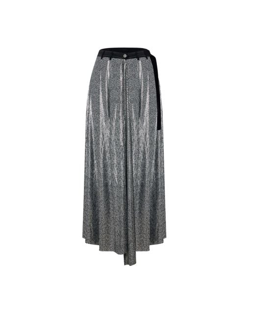 Pcfg Gray Sequin Skirt