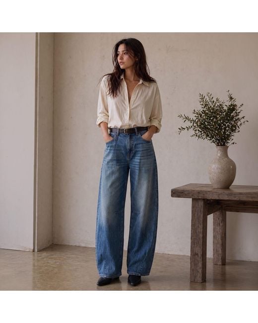 NOEND Blue Kallie Relaxed Curve Jean