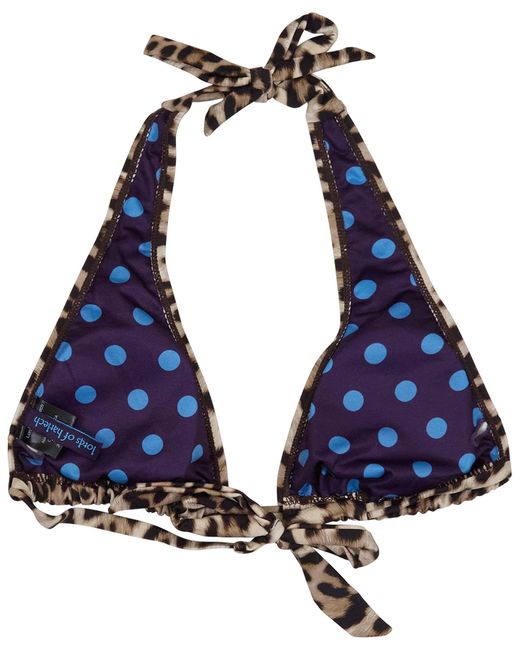 Lords of Harlech White Raquel Leopard Bikini Top