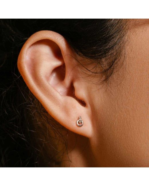 Inari Jewellery White Halo Flatback Earrings