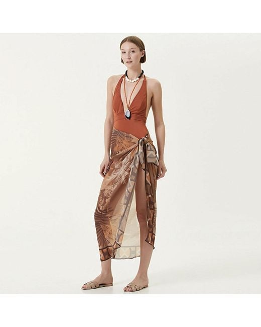 LOVEIST STORE Natural Neutrals Savanna Leo Sarong Pareo