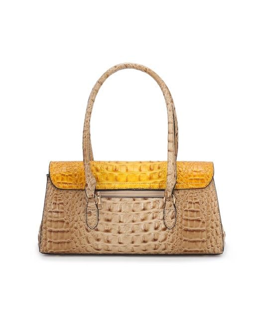 Mkf Collection - J'omor Metallic Liviana Croc-Embossed Elongated Shoulder Bag