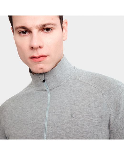 The Koozy Gray Ali Long Sleeve Half-Zip